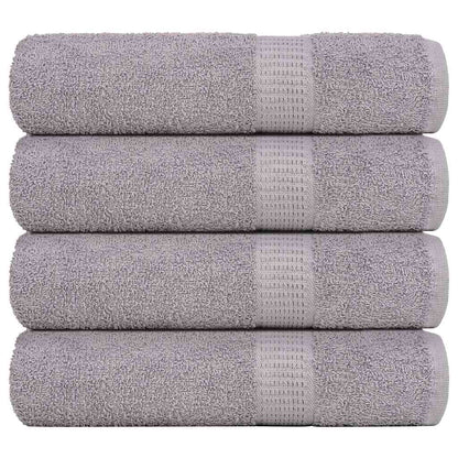 Shower Towels 4 pcs Grey 70x140 cm 360 gsm 100% Cotton