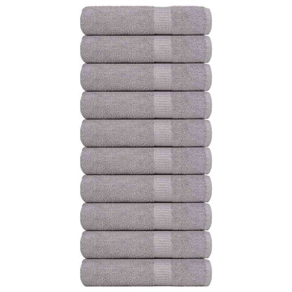 Shower Towels 10 pcs Grey 70x140 cm 360 gsm 100% Cotton