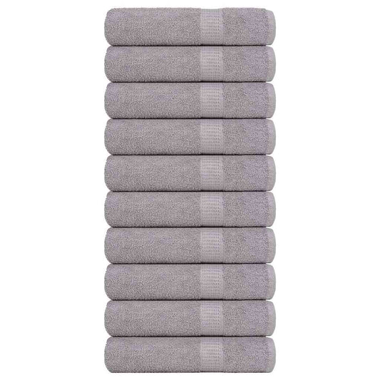 Shower Towels 10 pcs Grey 70x140 cm 360 gsm 100% Cotton