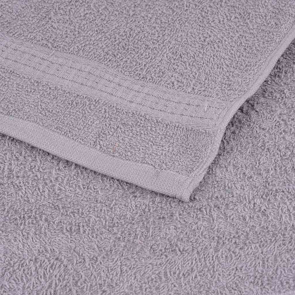 Bath Towels 2 pcs Grey 100x150 cm 360 gsm 100% Cotton