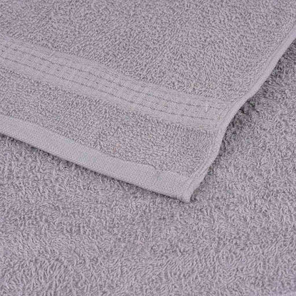 Bath Towels 10 pcs Grey 100x150 cm 360 gsm 100% Cotton