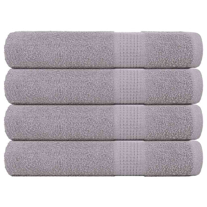 Sauna Towels 4 pcs Grey 80x200 cm 360 gsm 100% Cotton