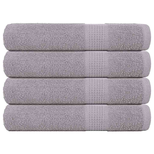 Sauna Towels 4 pcs Grey 80x200 cm 360 gsm 100% Cotton