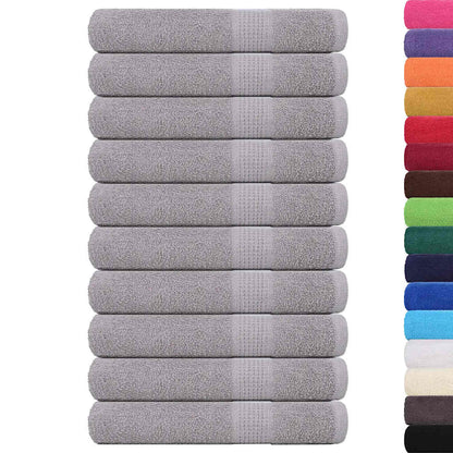 Sauna Towels 10 pcs Grey 80x200 cm 360 gsm 100% Cotton