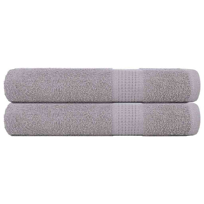 Towels 2 pcs Grey 100x200 cm 360 gsm 100% Cotton