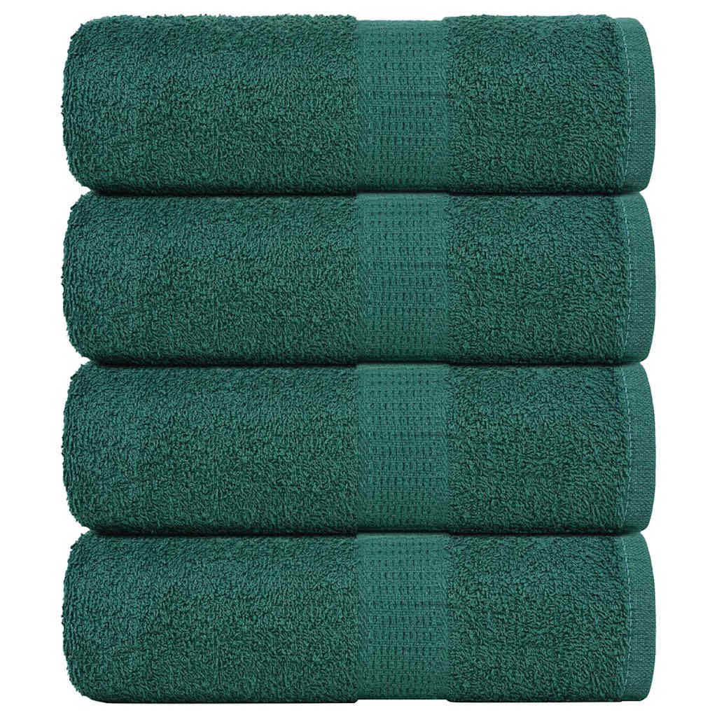 Soap Towels 4 pcs Green 30x30 cm 360 gsm 100% Cotton