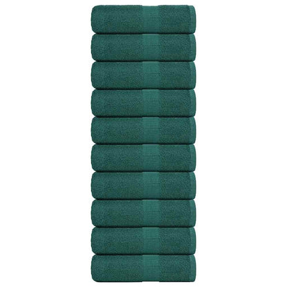 Soap Towels 10 pcs Green 30x30 cm 360 gsm 100% Cotton