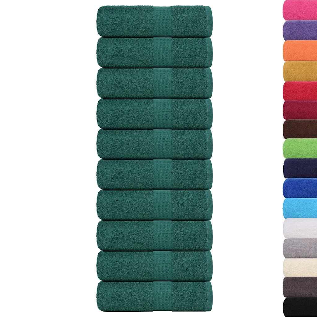 Soap Towels 10 pcs Green 30x30 cm 360 gsm 100% Cotton