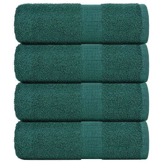 Guest Towels 4 pcs Green 30x50 cm 360 gsm 100% Cotton