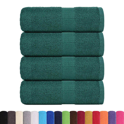 Guest Towels 4 pcs Green 30x50 cm 360 gsm 100% Cotton