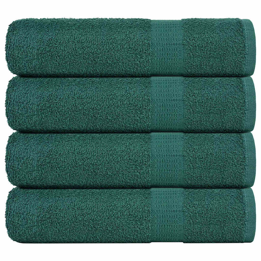 Hand Towels 4 pcs Green 50x100 cm 360 gsm 100% Cotton