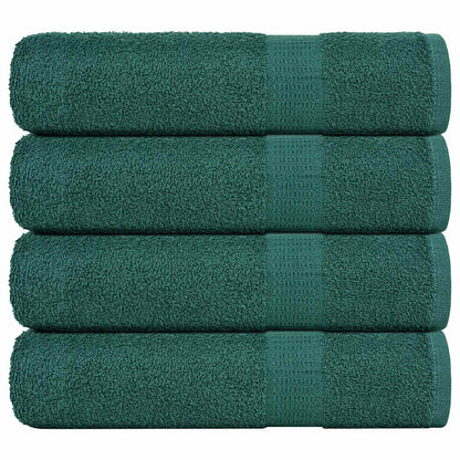 Hand Towels 4 pcs Green 50x100 cm 360 gsm 100% Cotton