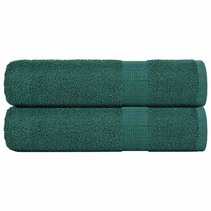 Shower Towels 2 pcs Green 70x140 cm 360 gsm 100% Cotton