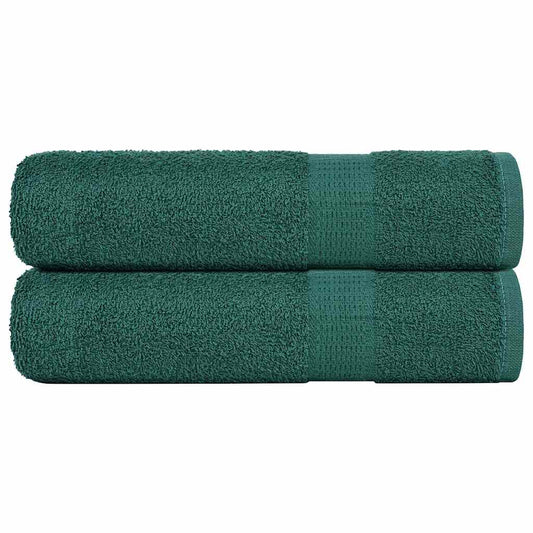 Shower Towels 2 pcs Green 70x140 cm 360 gsm 100% Cotton