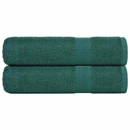 Bath Towels 2 pcs Green 100x150 cm 360 gsm 100% Cotton