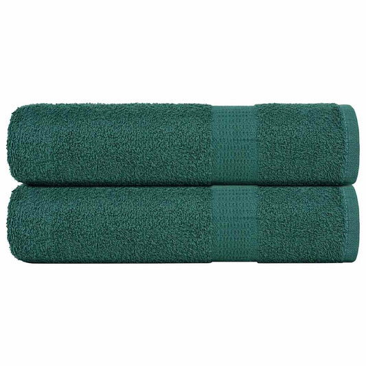 Bath Towels 2 pcs Green 100x150 cm 360 gsm 100% Cotton