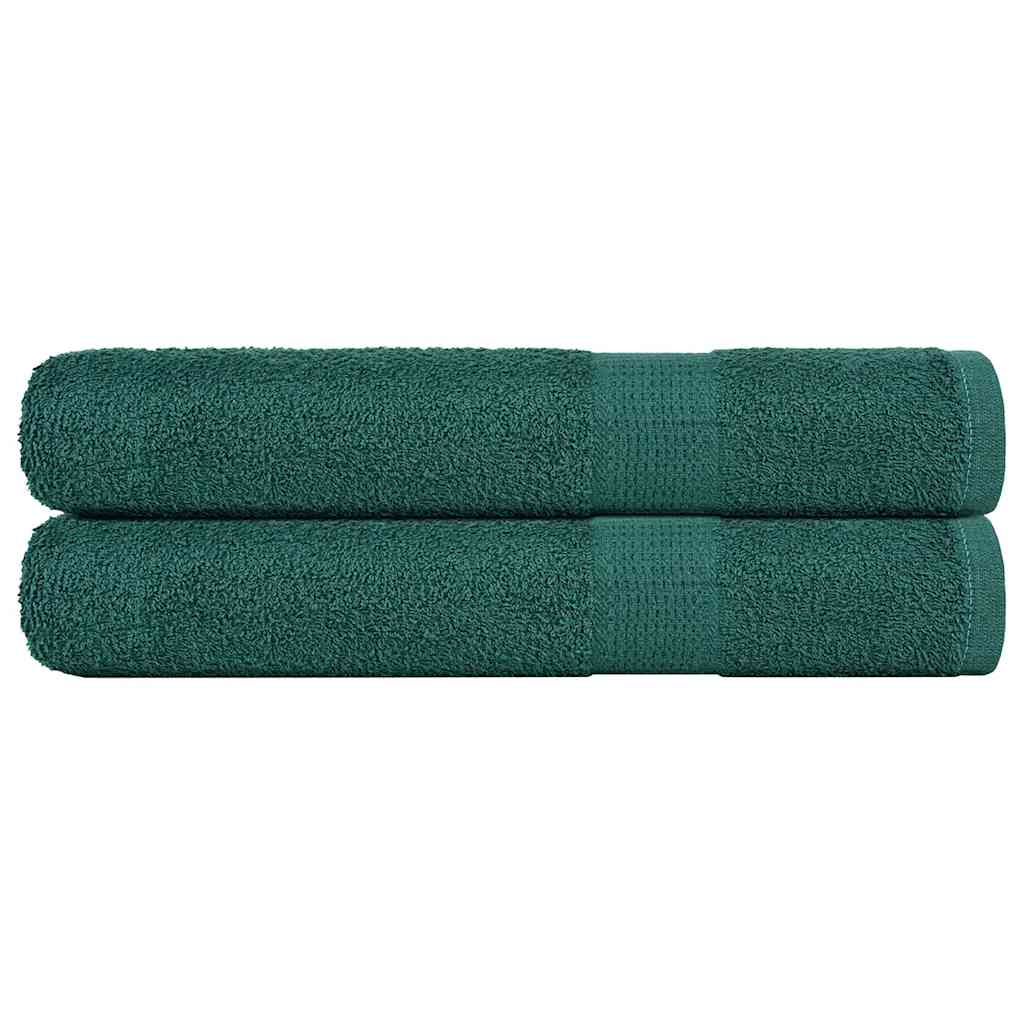 Sauna Towels 2 pcs Green 80x200 cm 360 gsm 100% Cotton