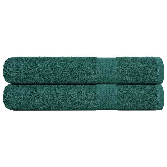 Sauna Towels 2 pcs Green 80x200 cm 360 gsm 100% Cotton