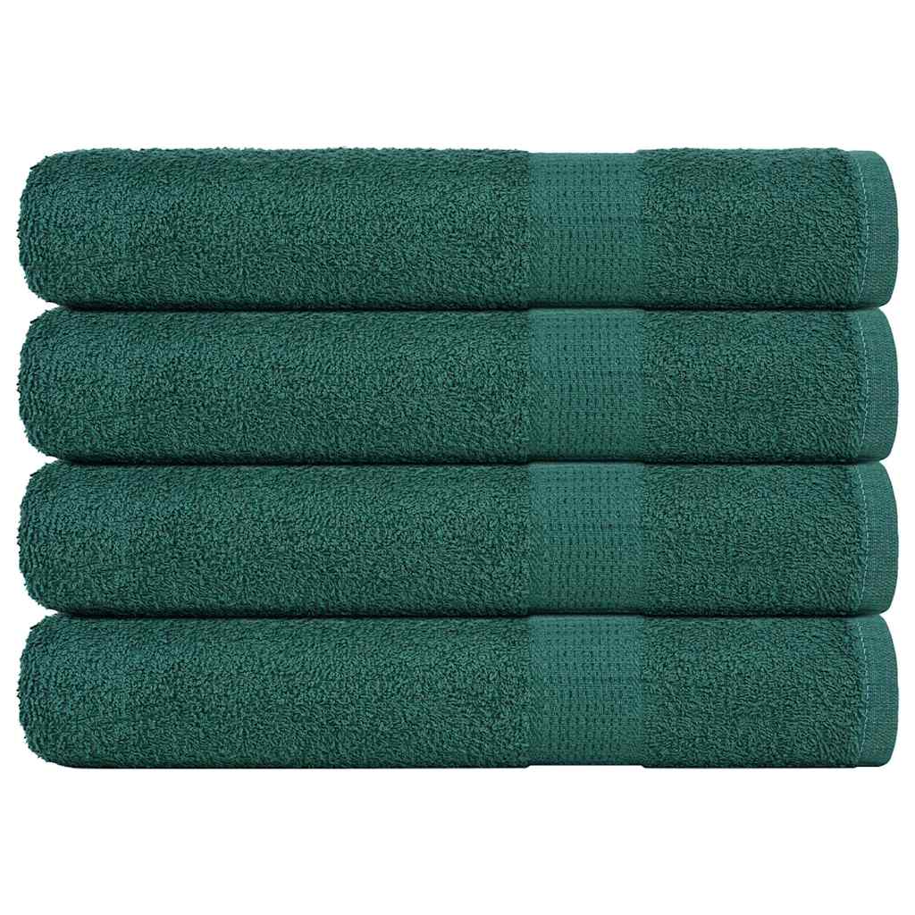 Sauna Towels 4 pcs Green 80x200 cm 360 gsm 100% Cotton