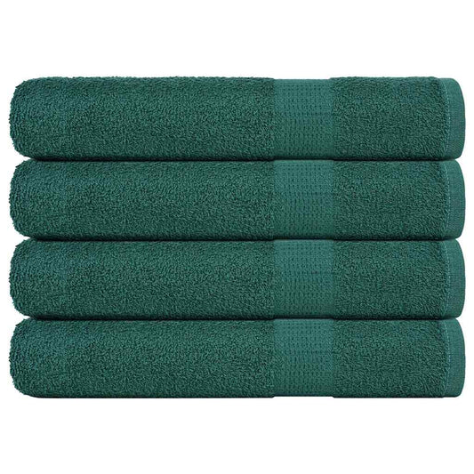 Sauna Towels 4 pcs Green 80x200 cm 360 gsm 100% Cotton