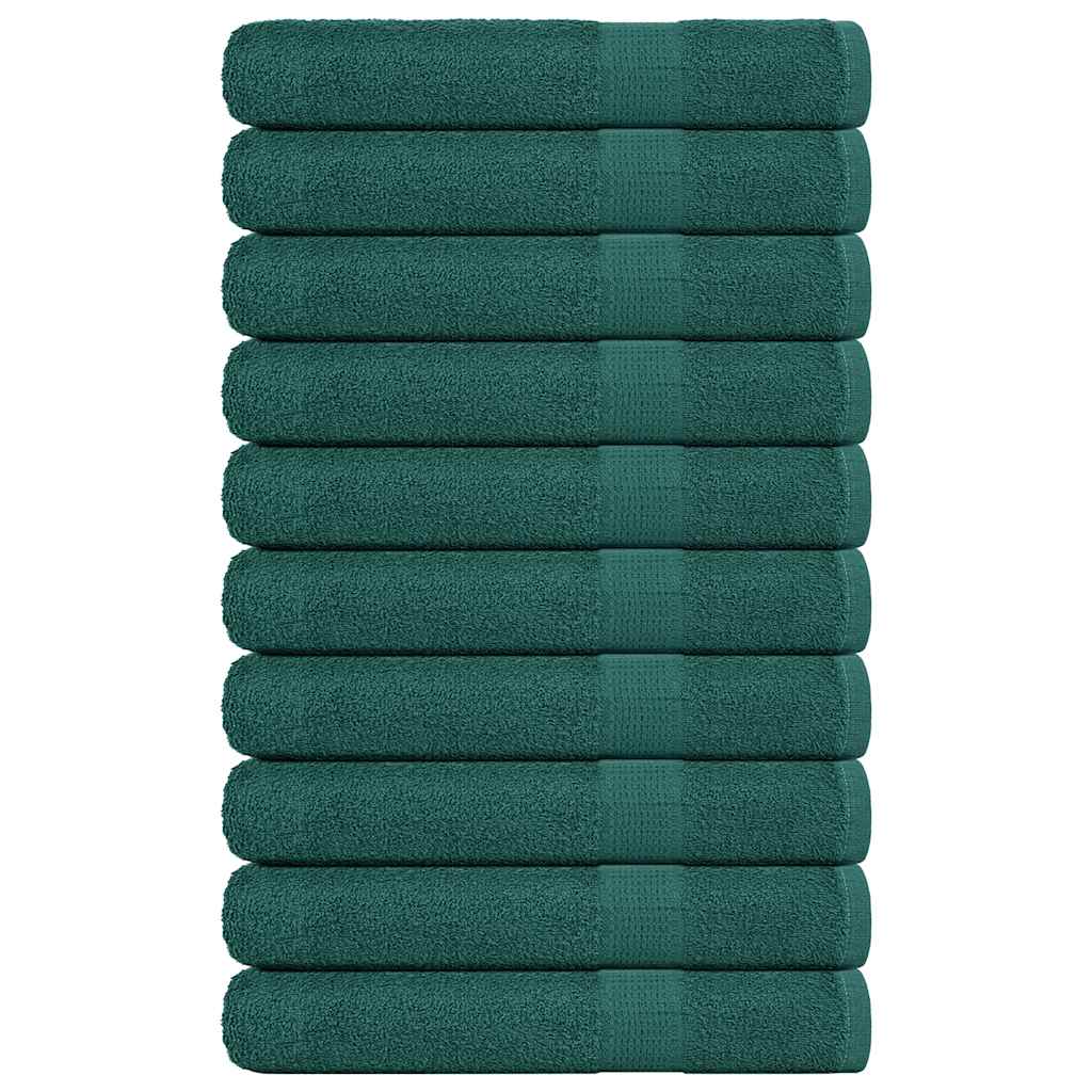 Sauna Towels 10 pcs Green 80x200 cm 360 gsm 100% Cotton