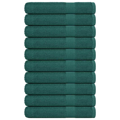 Sauna Towels 10 pcs Green 80x200 cm 360 gsm 100% Cotton