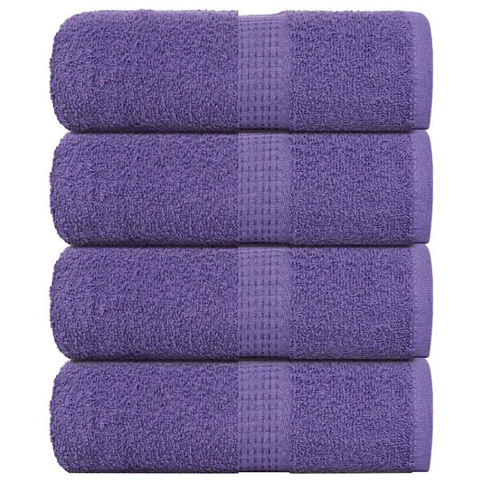 Soap Towels 4 pcs Purple 30x30 cm 360 gsm 100% Cotton