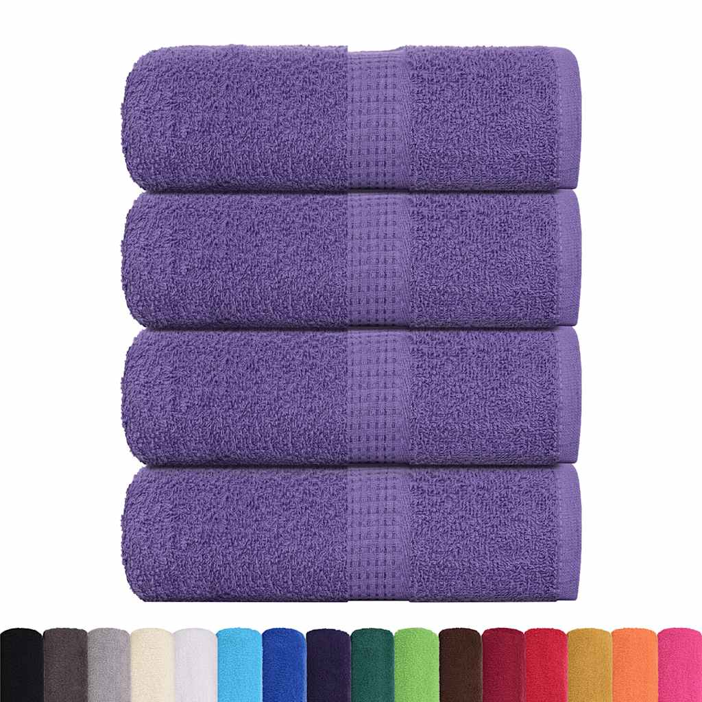 Soap Towels 4 pcs Purple 30x30 cm 360 gsm 100% Cotton