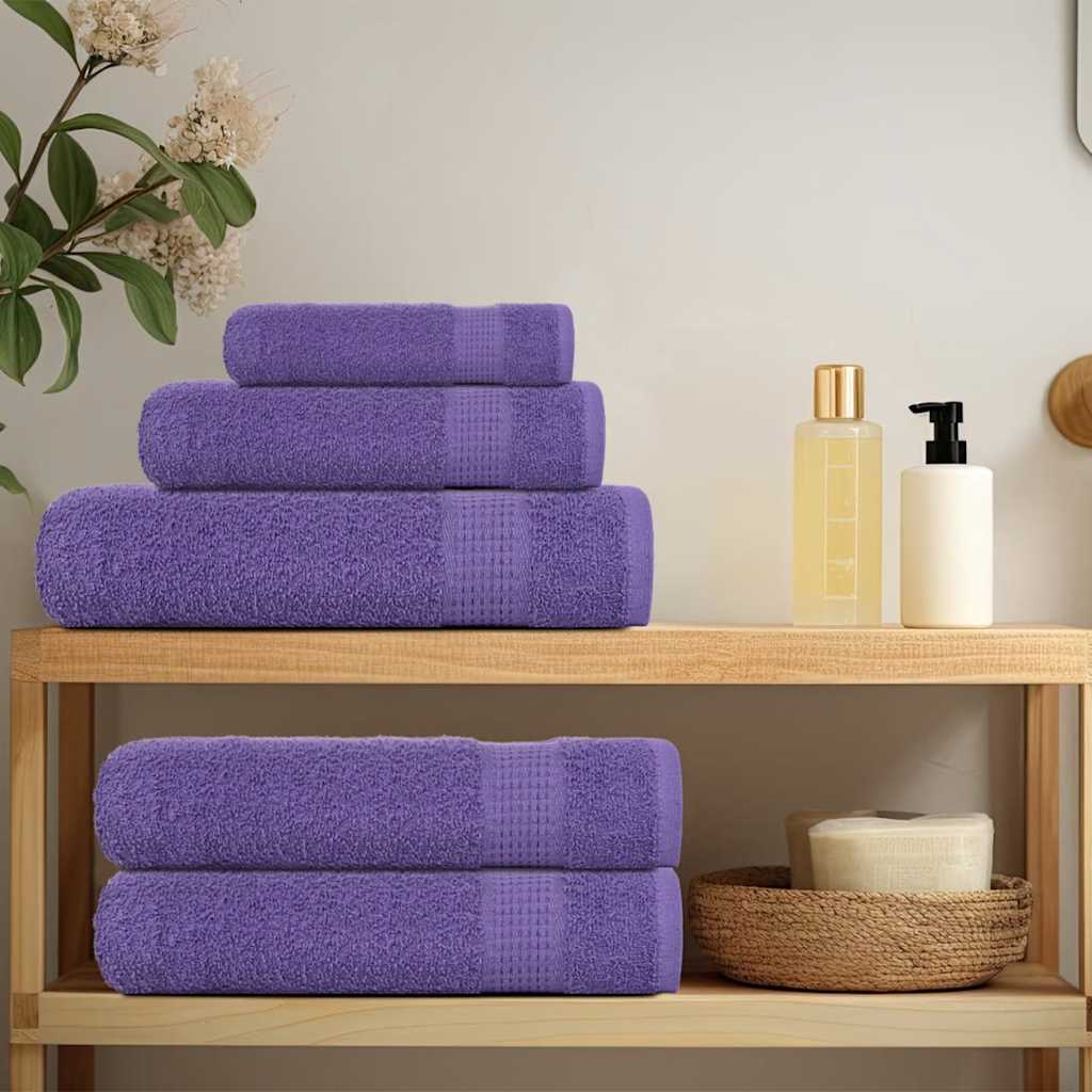 Soap Towels 4 pcs Purple 30x30 cm 360 gsm 100% Cotton