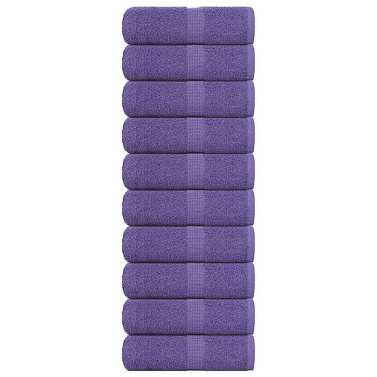 Soap Towels 10 pcs Purple 30x30 cm 360 gsm 100% Cotton