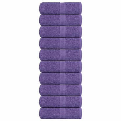 Guest Towels 10 pcs Purple 30x50 cm 360 gsm 100% Cotton