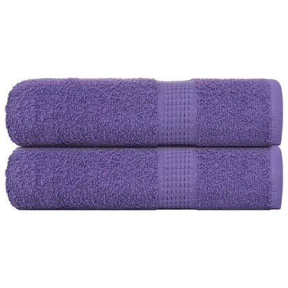 Hand Towels 2 pcs Purple 50x100 cm 360 gsm 100% Cotton