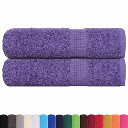 Hand Towels 2 pcs Purple 50x100 cm 360 gsm 100% Cotton