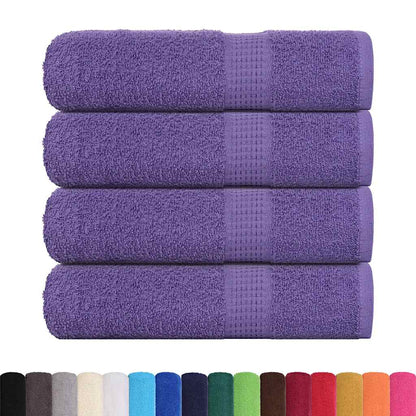 Hand Towels 4 pcs Purple 50x100 cm 360 gsm 100% Cotton