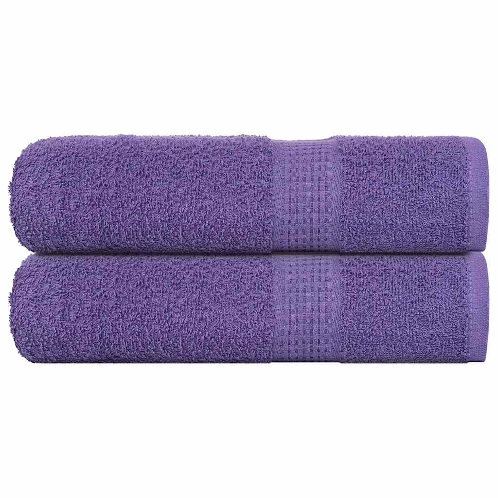 Shower Towels 2 pcs Purple 70x140 cm 360 gsm 100% Cotton