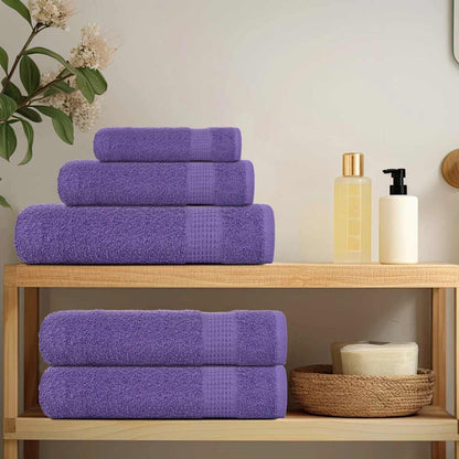 Bath Towels 4 pcs Purple 100x150 cm 360 gsm 100% Cotton