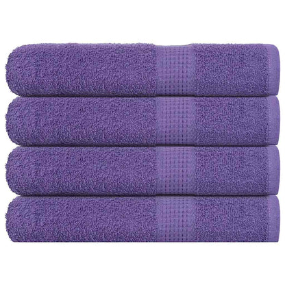 Sauna Towels 4 pcs Purple 80x200 cm 360 gsm 100% Cotton