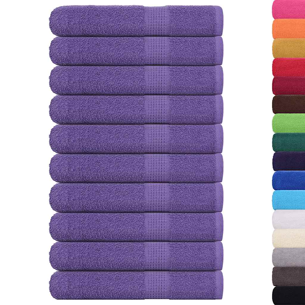 Sauna Towels 10 pcs Purple 80x200 cm 360 gsm 100% Cotton