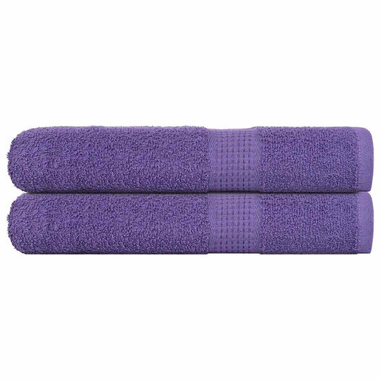 Towels 2 pcs Purple 100x200 cm 360 gsm 100% Cotton