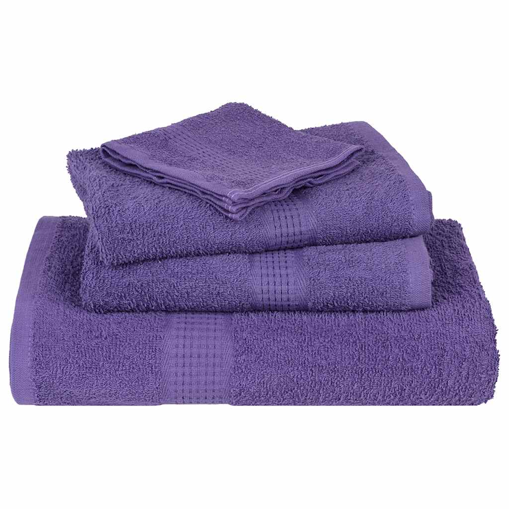 Towels 2 pcs Purple 100x200 cm 360 gsm 100% Cotton