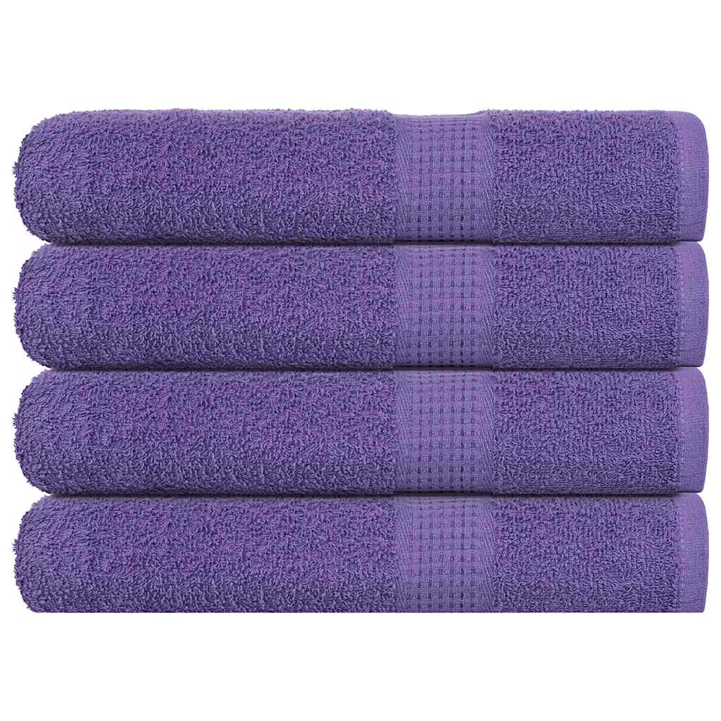 Towels 4 pcs Purple 100x200 cm 360 gsm 100% Cotton