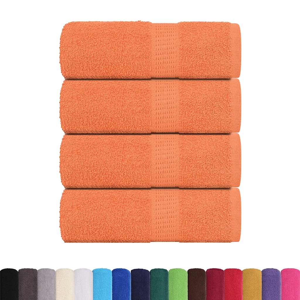 Soap Towels 4 pcs Orange 30x30 cm 360 gsm 100% Cotton