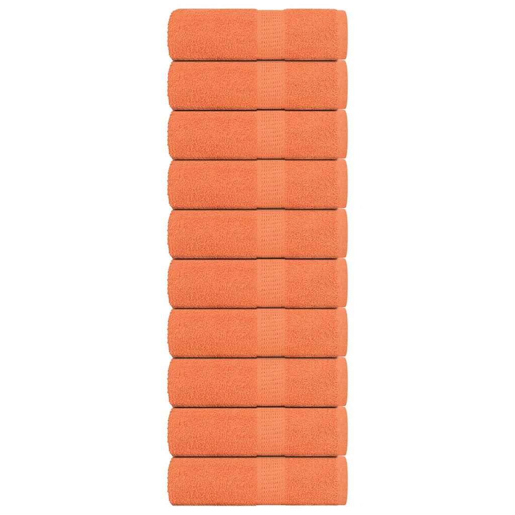 Soap Towels 10 pcs Orange 30x30 cm 360 gsm 100% Cotton