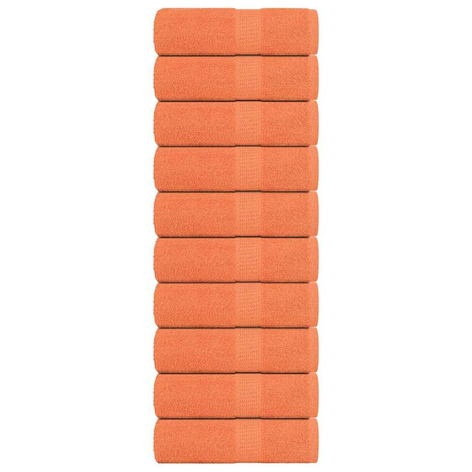 Soap Towels 10 pcs Orange 30x30 cm 360 gsm 100% Cotton