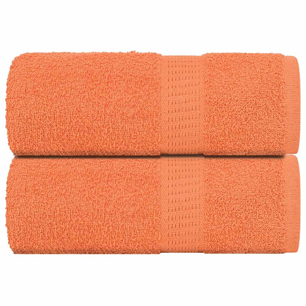 Guest Towels 2 pcs Orange 30x50 cm 360 gsm 100% Cotton