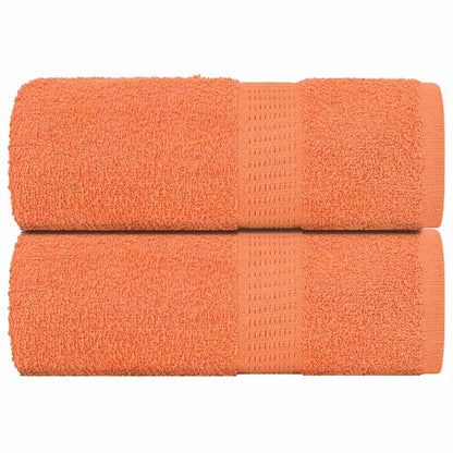 Guest Towels 2 pcs Orange 30x50 cm 360 gsm 100% Cotton