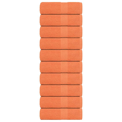 Guest Towels 10 pcs Orange 30x50 cm 360 gsm 100% Cotton