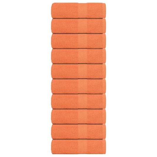 Guest Towels 10 pcs Orange 30x50 cm 360 gsm 100% Cotton