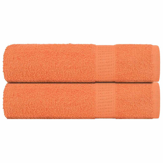 Hand Towels 2 pcs Orange 50x100 cm 360 gsm 100% Cotton