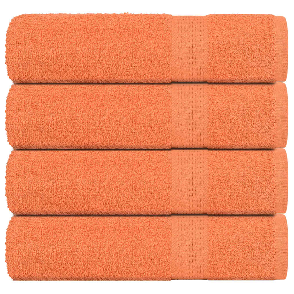 Hand Towels 4 pcs Orange 50x100 cm 360 gsm 100% Cotton